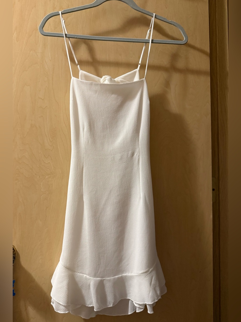Lucy in the Sky White Strapless Ruffle-Hem Dress